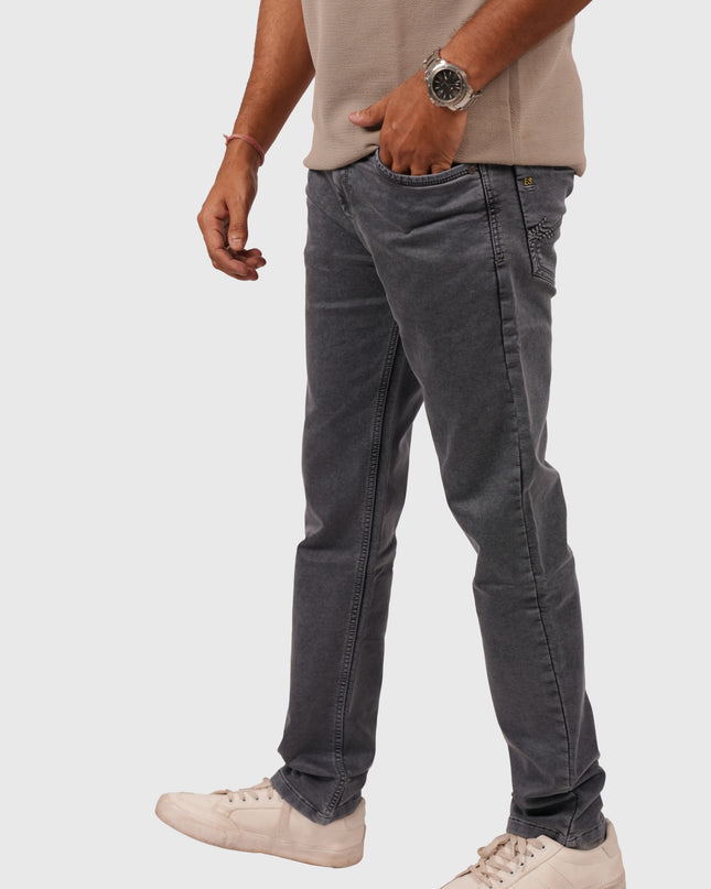 Men’s Dusty Grey Narrow Fit Stretchable Denim Jeans