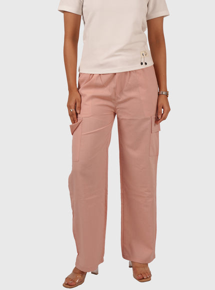 Women’s Peach Pink Palazzo Pants