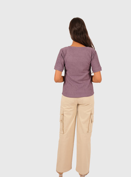 Women’s Beige Wide Leg Cargo Korean Pants