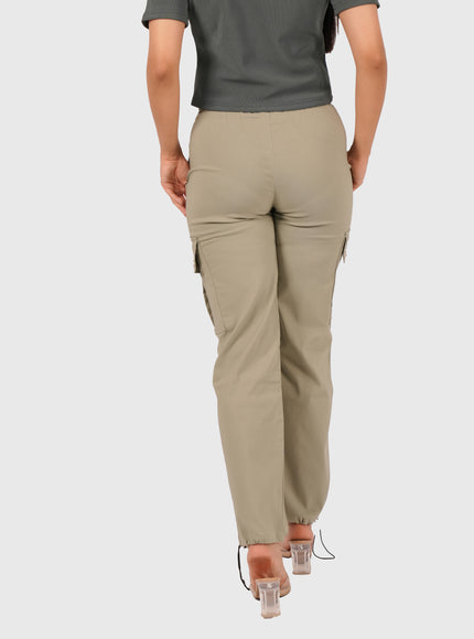 Women’s Sage Green Wide Leg Cargo Korean Pants