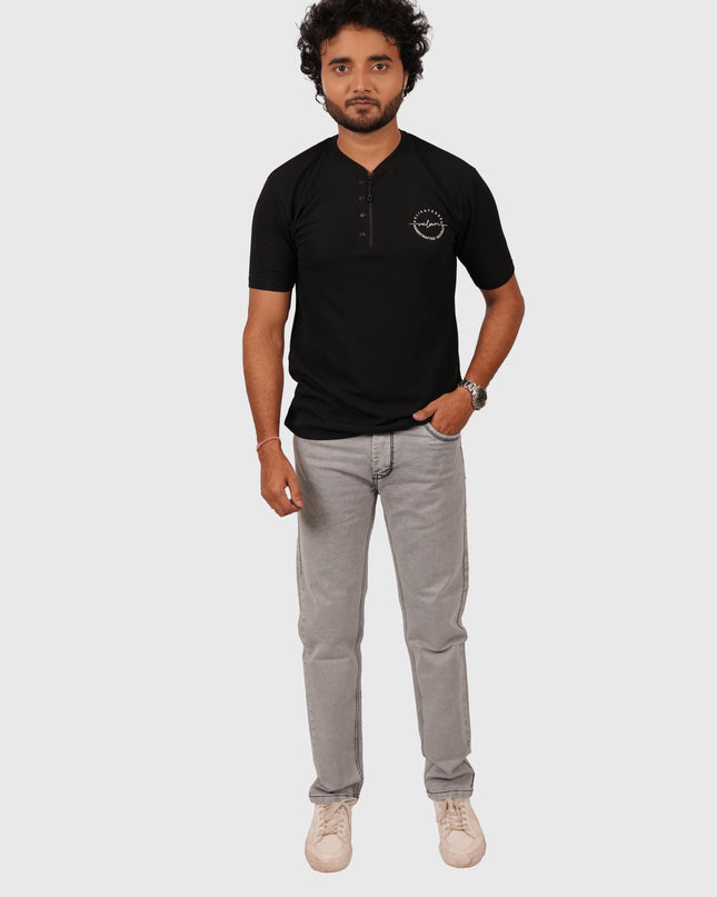 Men’s Light Grey Narrow Fit Knitted Stretchable Jeans