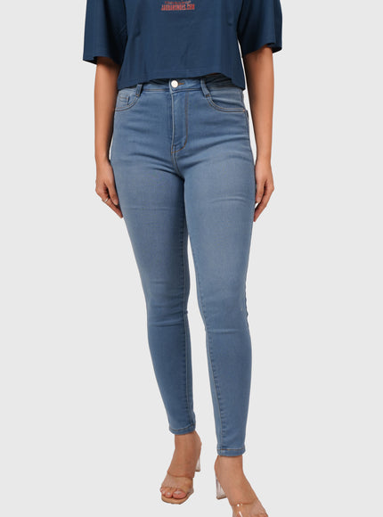 Women’s Light Blue High Waist Narrow Jeans