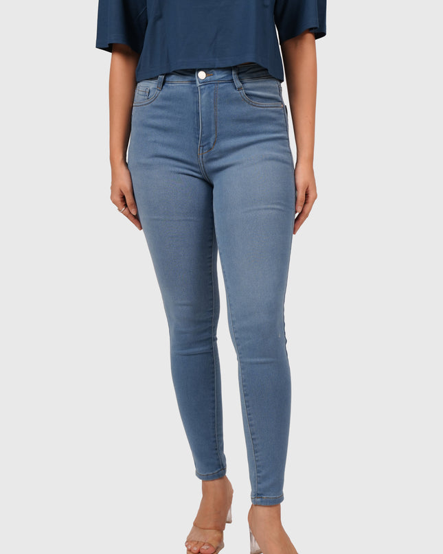 Women’s Light Blue High Waist Narrow Jeans