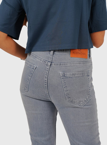 Women’s Light Blue Bell Bottom Stretchable Jeans