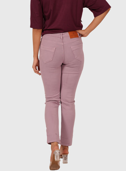 Women’s Peach Ankle-Length Jeans