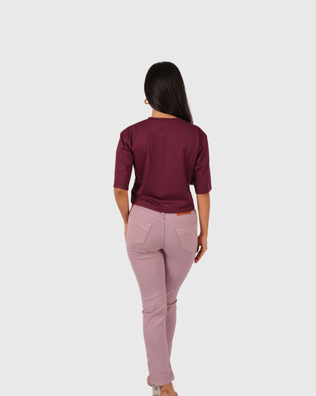 Women’s Peach Ankle-Length Jeans