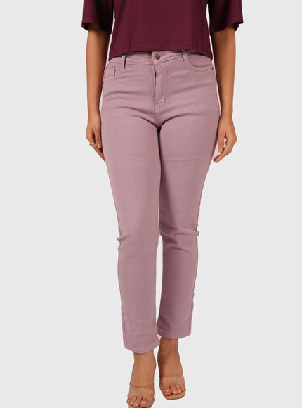 Women’s Peach Ankle-Length Jeans