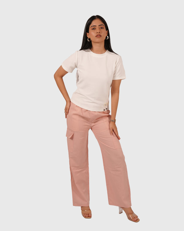 Women’s White Regular Fit Round Neck T-Shirt