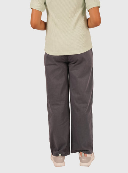 Women’s Dark Grey Relaxed Straight Fit Jeans