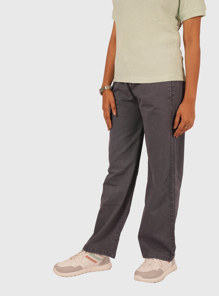 Women’s Dark Grey Relaxed Straight Fit Jeans