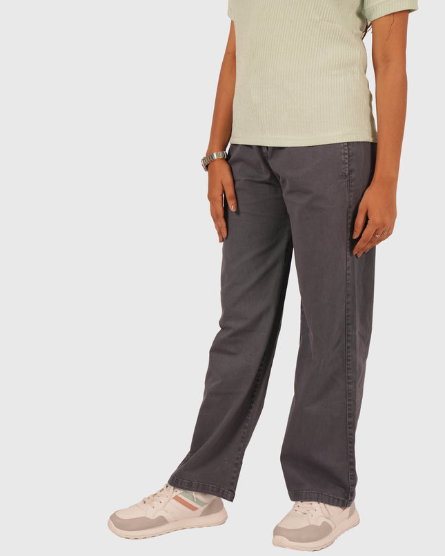 Women’s Dark Grey Relaxed Straight Fit Jeans