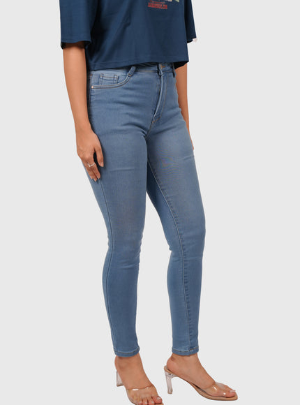 Women’s Light Blue High Waist Narrow Jeans