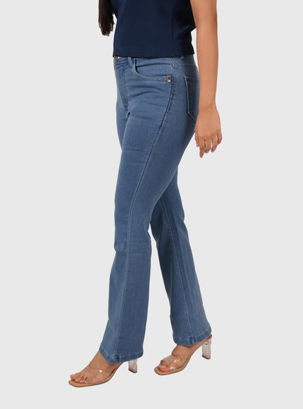 Women’s Light Blue Full-Length Bell Bottom Jeans