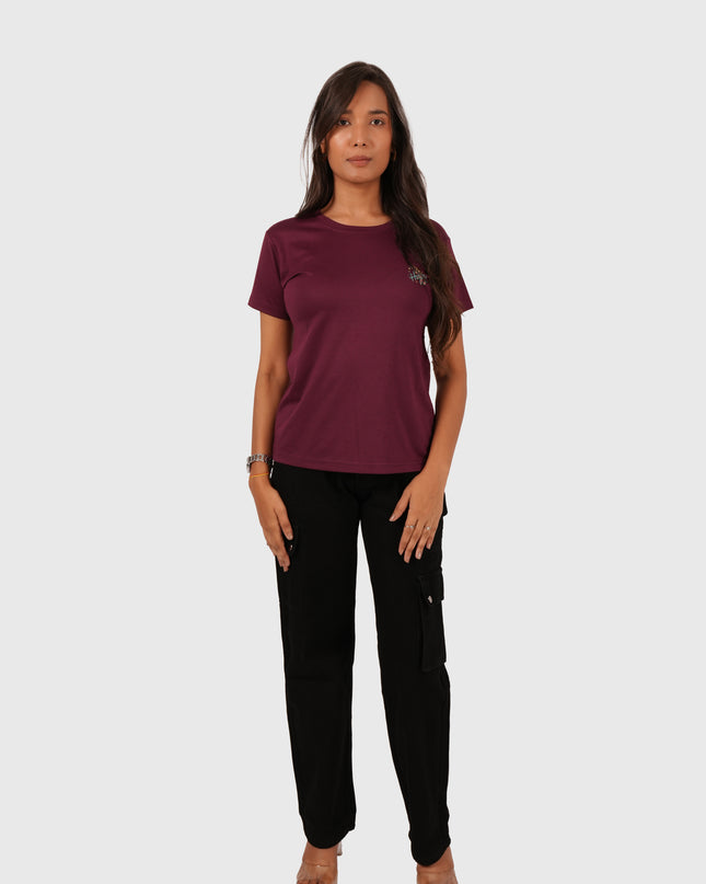 Women’s Jet Black Cargo Denim – Elastic Fitting