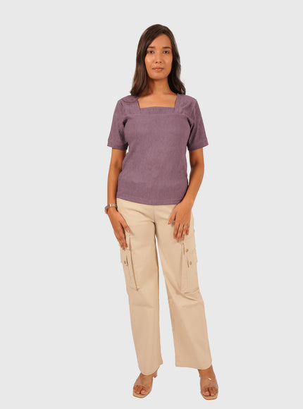 Women’s Beige Wide Leg Cargo Korean Pants
