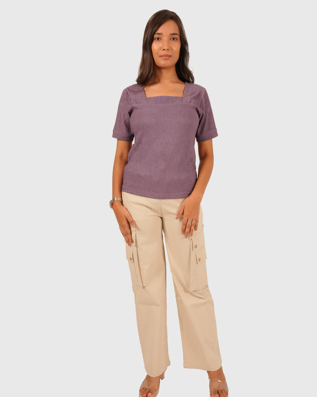 Women’s Beige Wide Leg Cargo Korean Pants
