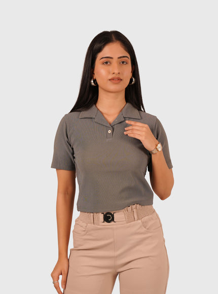 Women’s Light Beige Straight Fit Smocking Belt Bukkid Pants