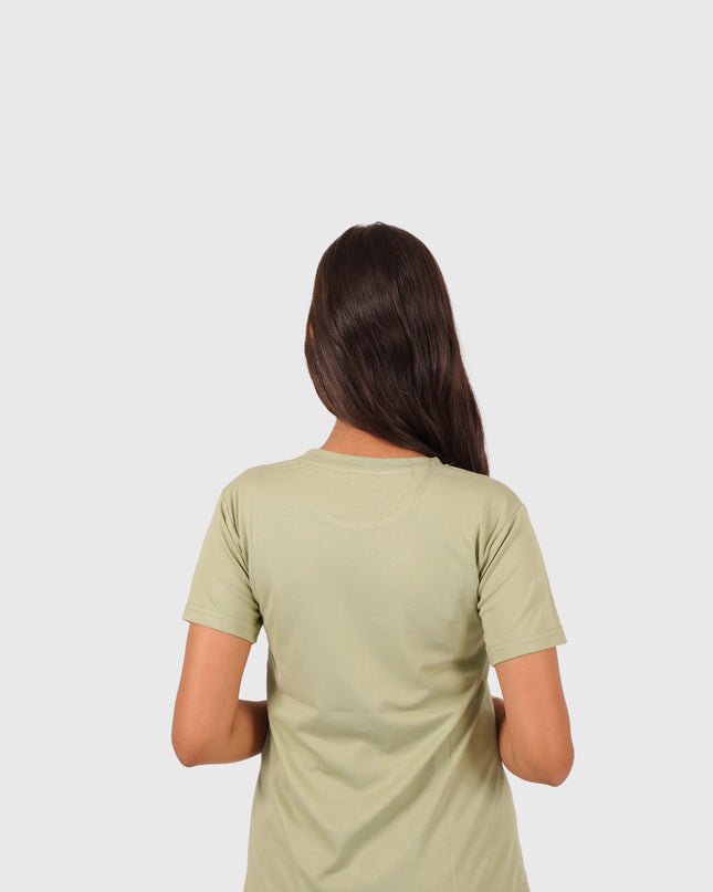 Women’s Light Green Regular Fit Round Neck T-Shirt
