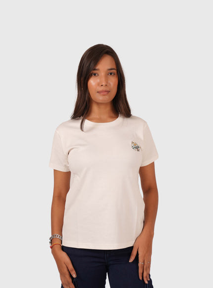 Women’s White Round Neck Regular Fit T-Shirt