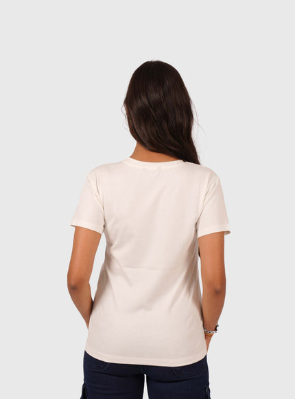 Women’s White Round Neck Regular Fit T-Shirt