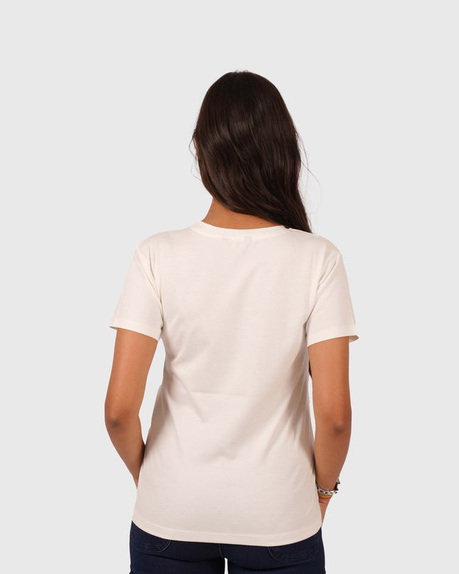Women’s White Round Neck Regular Fit T-Shirt