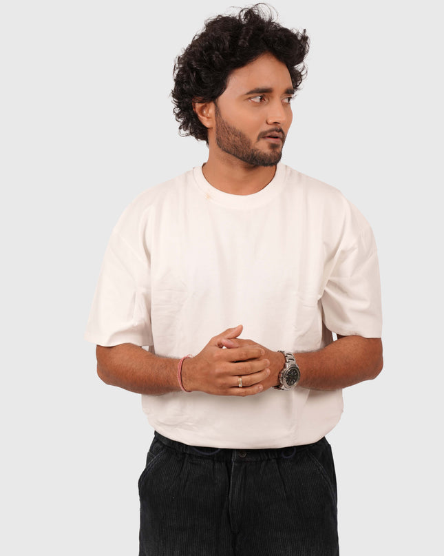 Men’s Oversized Plain White T-Shirt