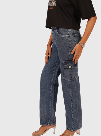 Women’s Cargo Denim Pants